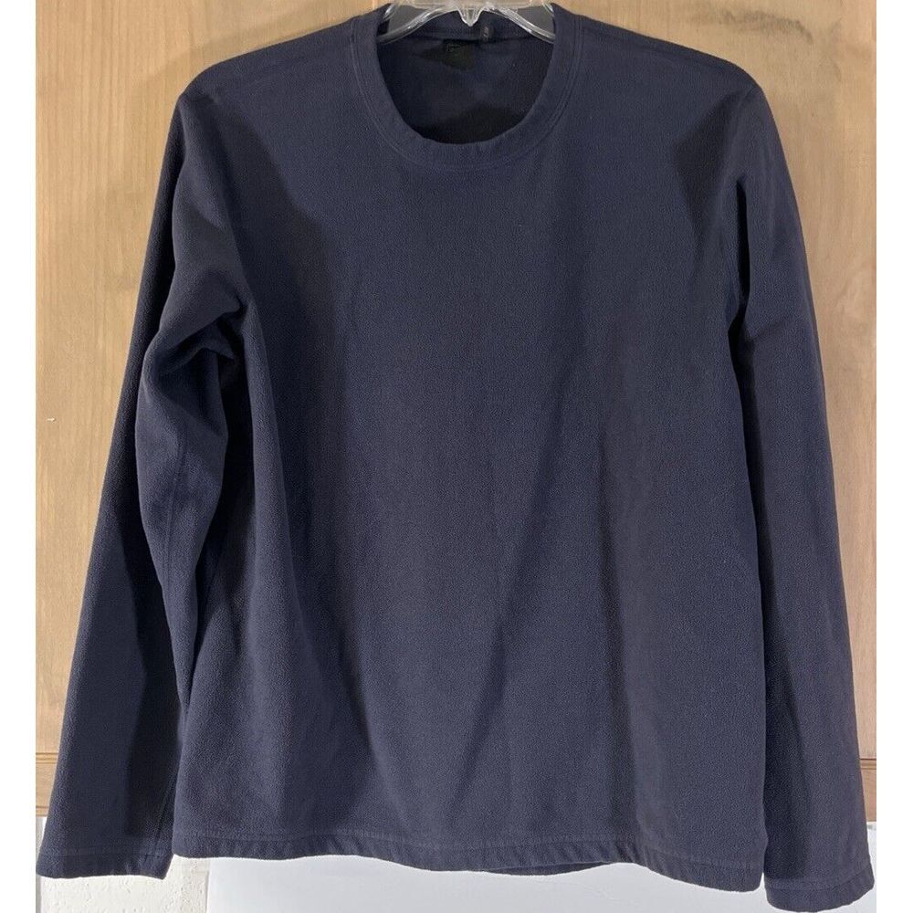 REI Co-Op Sweater Men's Large Blue Crew Cotton/Poly Fleece Pullover Sweatshirt